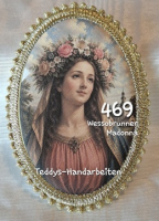 Heiligenbild  HB-CH-F469 Wessobrunner Madonna  mit Goldrand  75x105mm