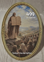 Heiligenbild  HB-CH-D499 10 Gebote Gottes  (ohne Stickrand)  60x85mm