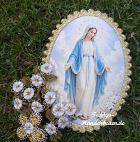 Heiligenbild  HB-CH-D221  Hl.Maria mit Goldrand 65x85mm