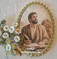 Heiligenbild  HB-CH-F401 Evangelist Markus  mit Goldrand  75x105mm