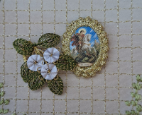 Heiligenbild  HB-CH-E318  Hl. Georg  mit Goldrand  22x30mm