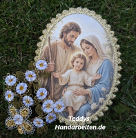 Heiligenbild  HB-CH-D200  Hl. Familie  mit Goldrand 65x85mm