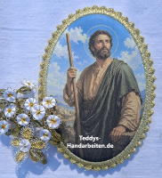 Heiligenbild  HB-CH-F349  Apostel Simon der Zelot   mit Goldrand 75x105mm - Kopie