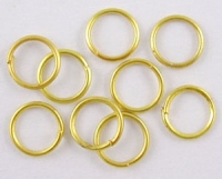 G231 Jump Ringe 5mm/0,7mm T10 gold color Nickelfrei 10g
